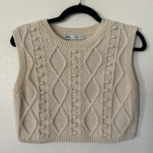 ZARA CROPPED KNIT TOP